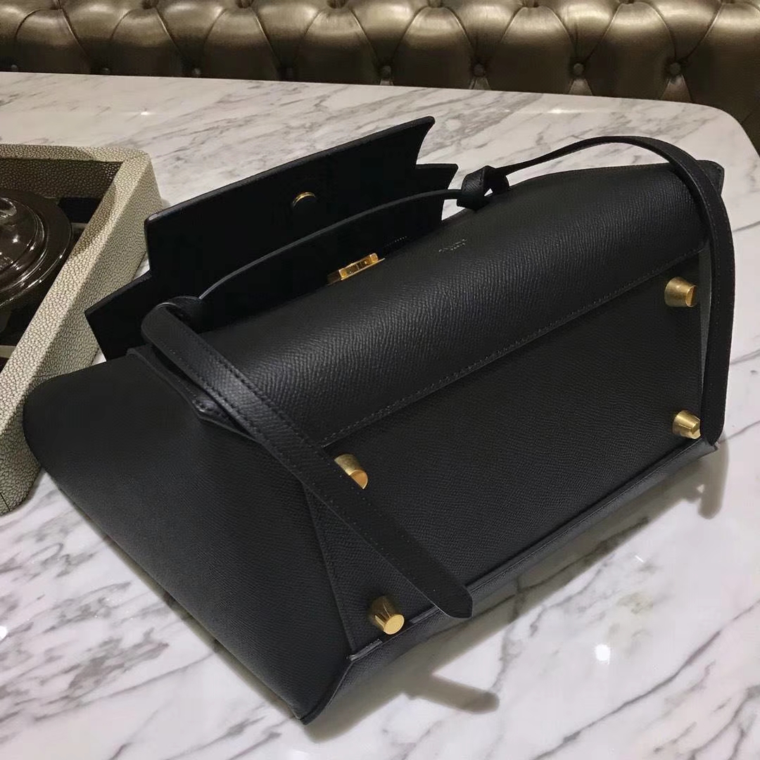Celine 鲶鱼包 24-27cm 经典黑 现货秒发 掌纹皮 进口原厂皮