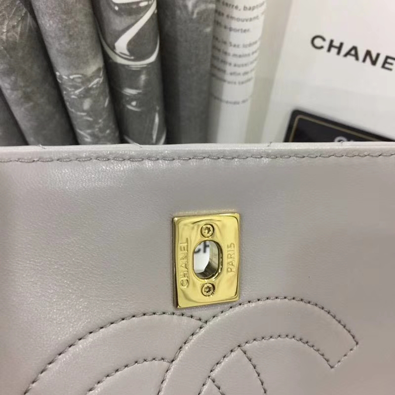 Chanel 香奈儿 2018年新款Trendy CC 大V款 大象灰 香槟金