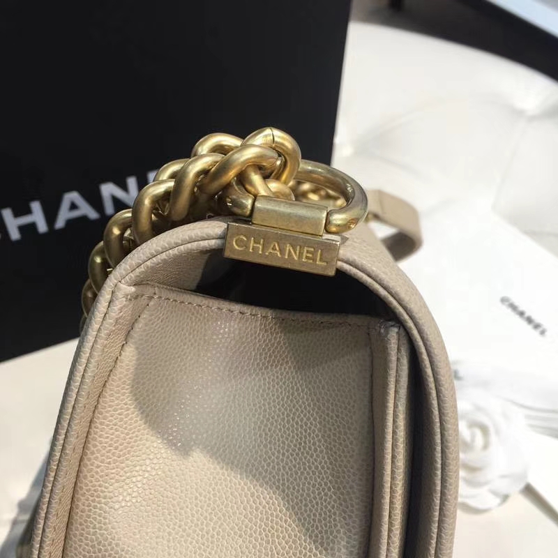 Chanel 香奈儿 Leboy 25CM 小鱼子酱 香槟金 纱金 大V款