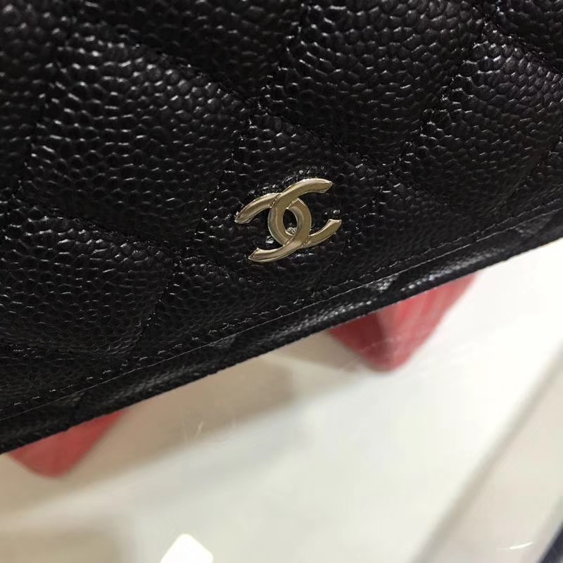 Chanel 香奈儿 发财包 WOC小挎包 进口鱼子酱 银扣