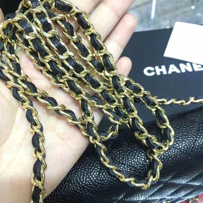 Chanel 香奈儿 发财包 WOC小挎包 进口鱼子酱 金扣