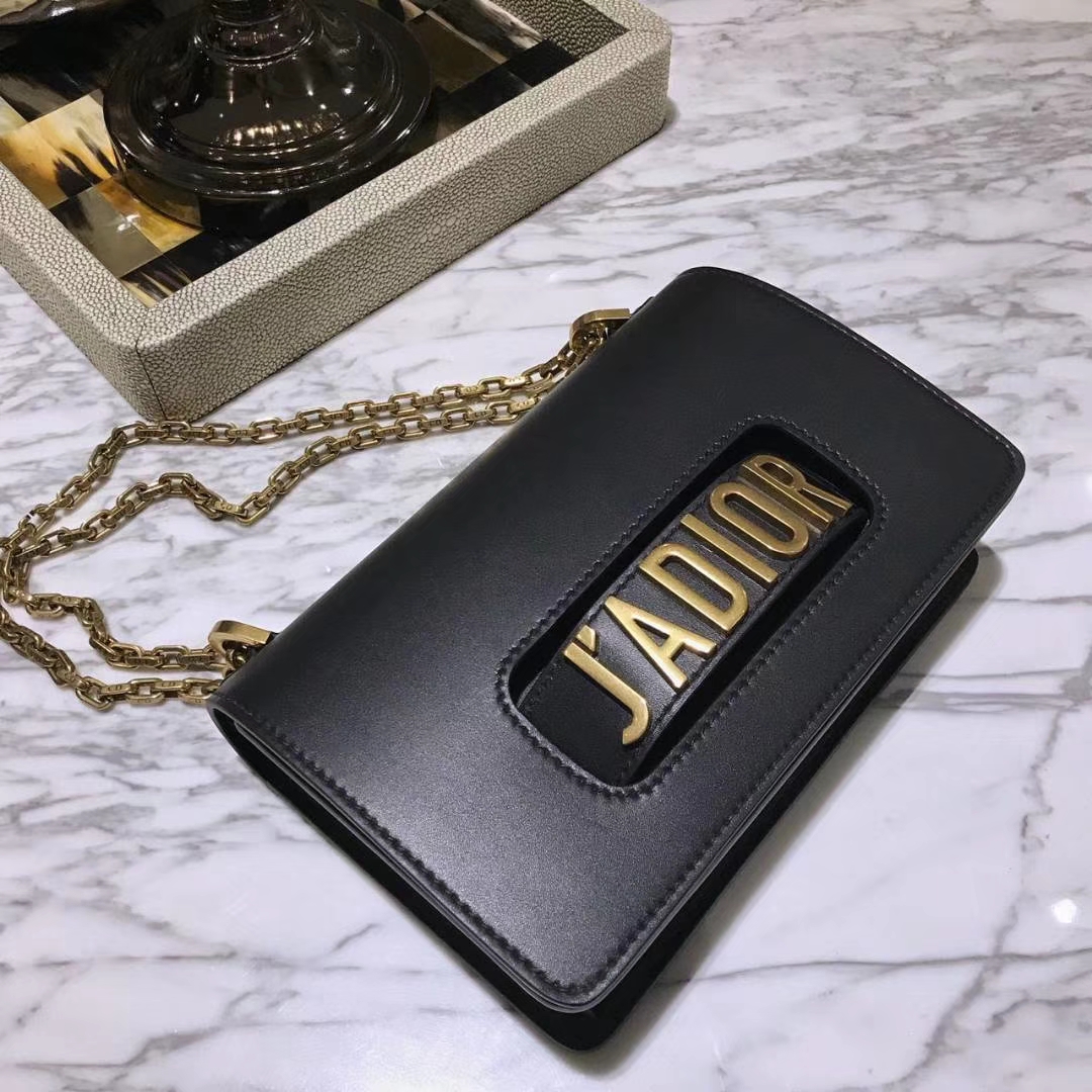 Dior 迪奥 翻盖式手提包 J'ADIOR 25cm牛皮 黑色