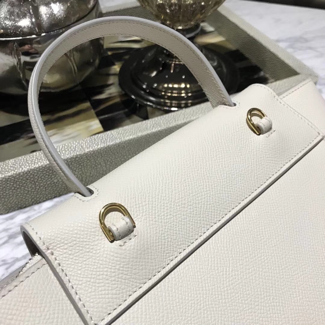 Celine 鲶鱼包 Mini 20cm 冰川白 现货秒发 掌纹皮 进口原厂皮