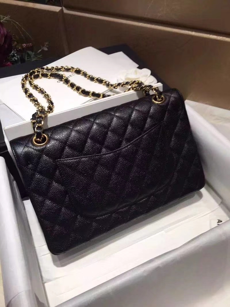 Chanel 香奈儿 Classic Flap 鱼子酱【黑色】 25cm  金（现货）