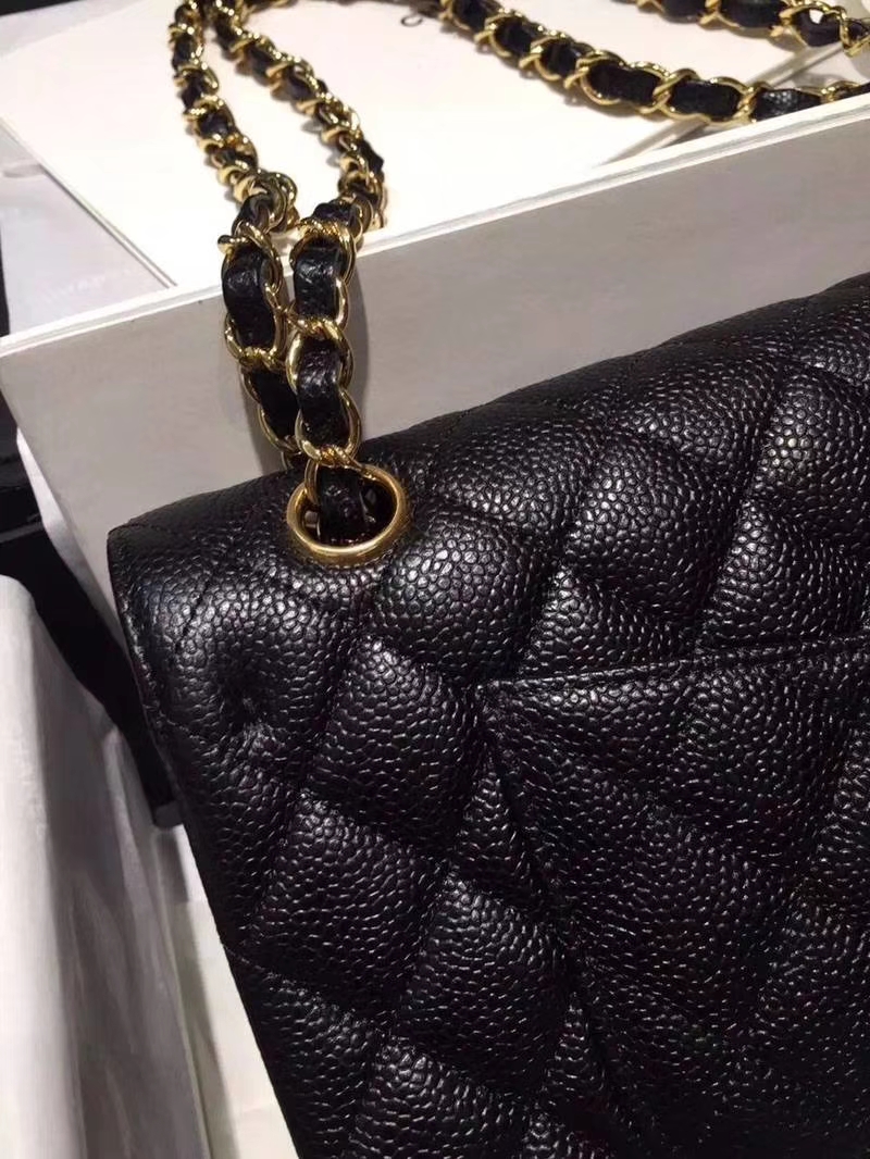 Chanel 香奈儿 Classic Flap 鱼子酱【黑色】 25cm  金（现货）