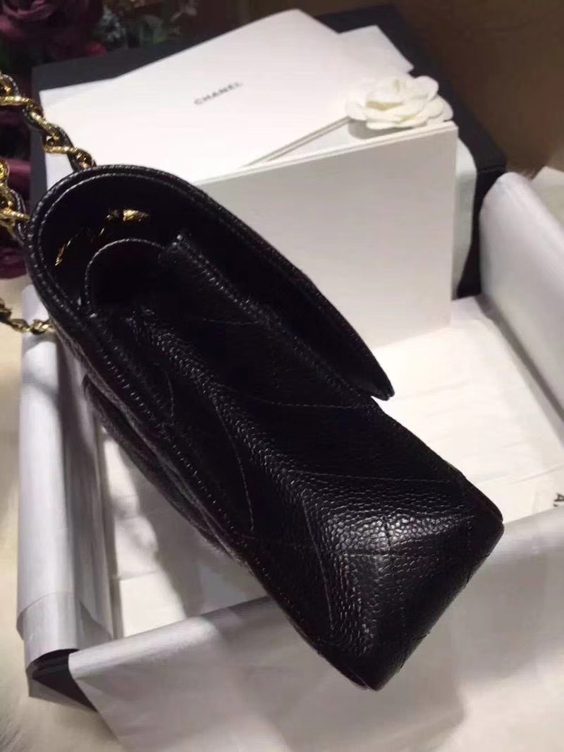 Chanel 香奈儿 Classic Flap 鱼子酱【黑色】 25cm  金（现货）