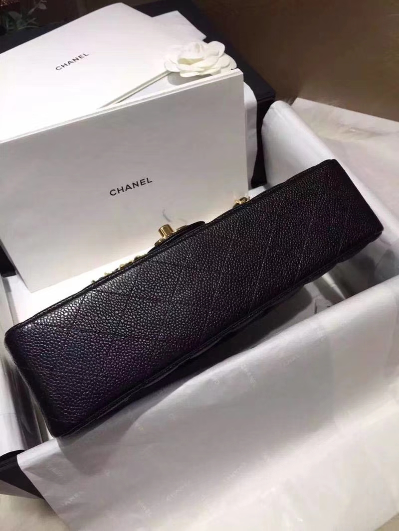 Chanel 香奈儿 Classic Flap 鱼子酱【黑色】 25cm  金（现货）