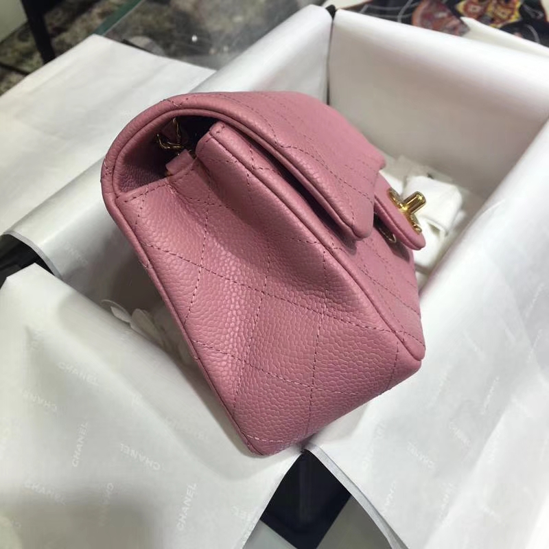 Chanel 香奈儿 Classic Flap 鱼子酱 桃粉 20cm 金 现货
