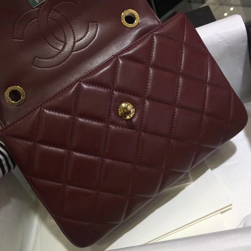 Chanel 香奈儿 Trendy Cc 酒红色 香槟金扣 小羊皮