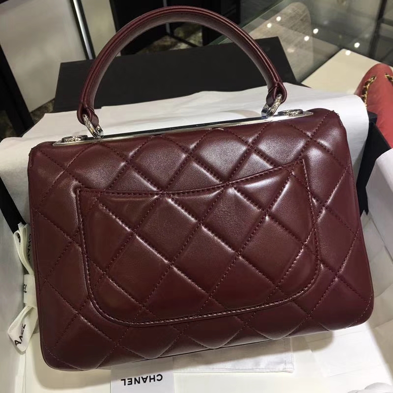 Chanel 香奈儿 Trendy Cc 酒红色 银扣 小羊皮