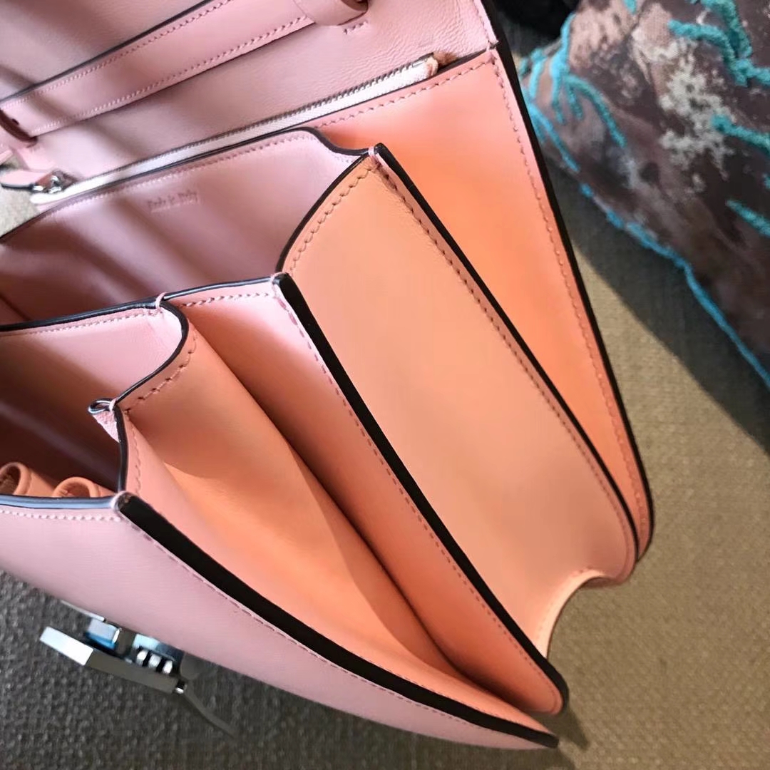 CÉLINE  box豆腐包 中号24cm  手搓纹新色蜜桃粉仙女专属色