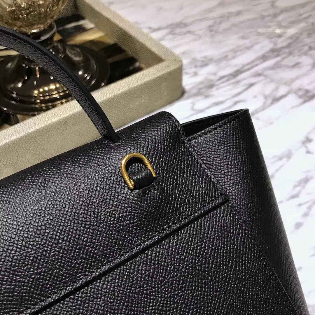 Celine 鲶鱼包mini 20cm 经典的黑色 自留款 掌纹皮