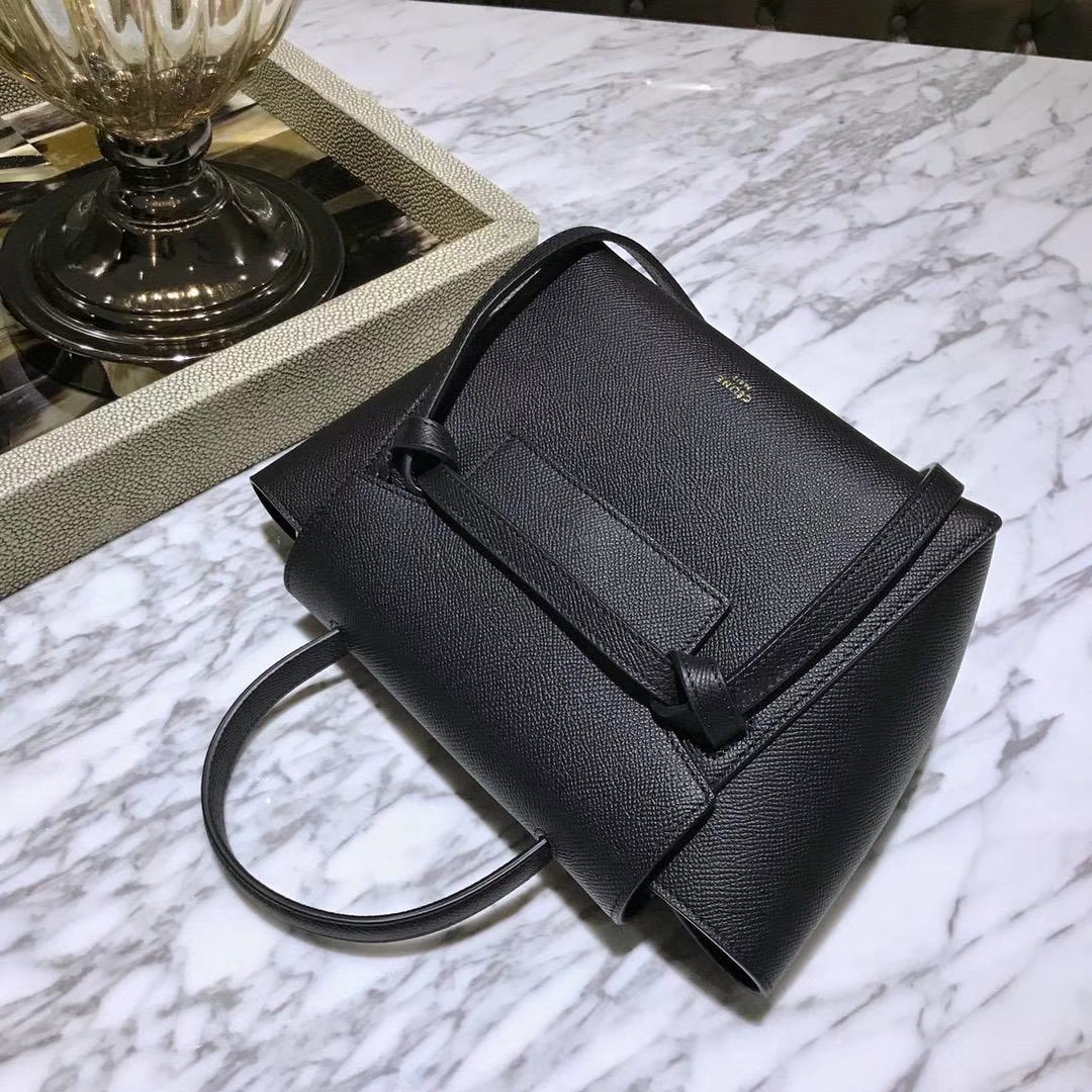 Celine 鲶鱼包mini 20cm 经典的黑色 自留款 掌纹皮