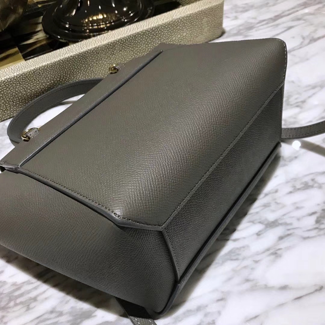 Celine 鲶鱼包mini 20cm 美美的熔岩灰 自留款 掌纹皮