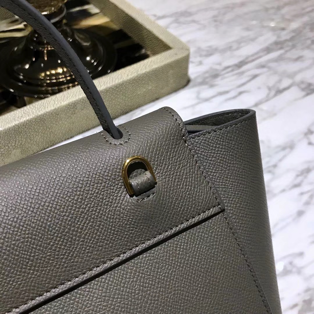 Celine 鲶鱼包mini 20cm 美美的熔岩灰 自留款 掌纹皮