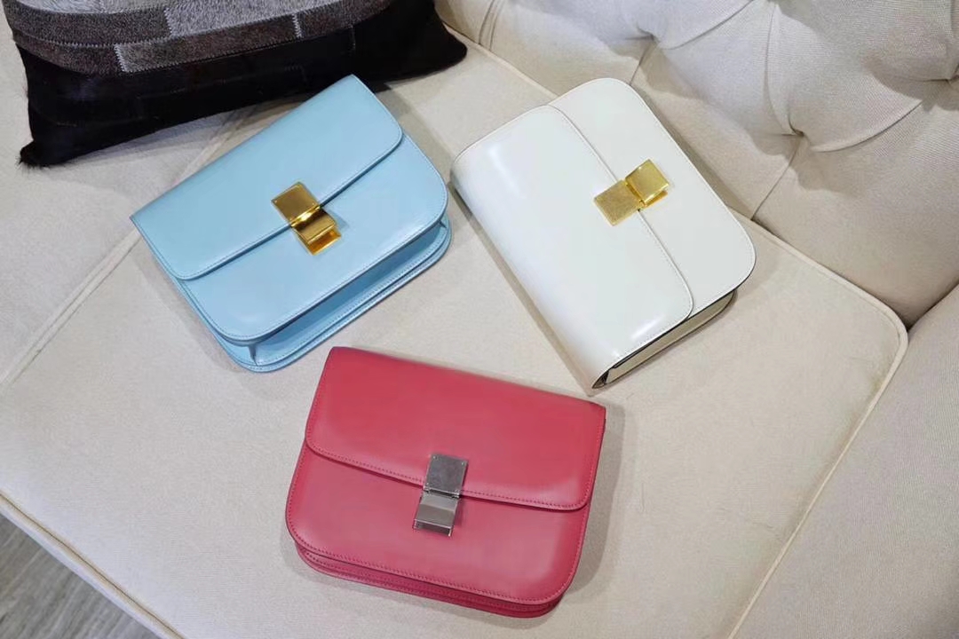 CÉLINE（赛琳）box 豆腐包 新出的配色 纯白 马卡龙蓝 西瓜红