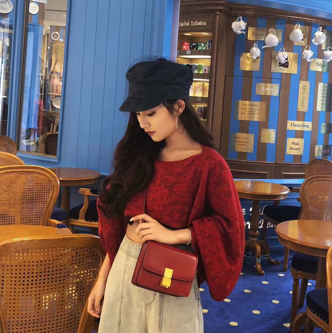 CÉLINE（赛琳）豆腐包 box小号 16cm  复古红 是红色系最畅销的颜色