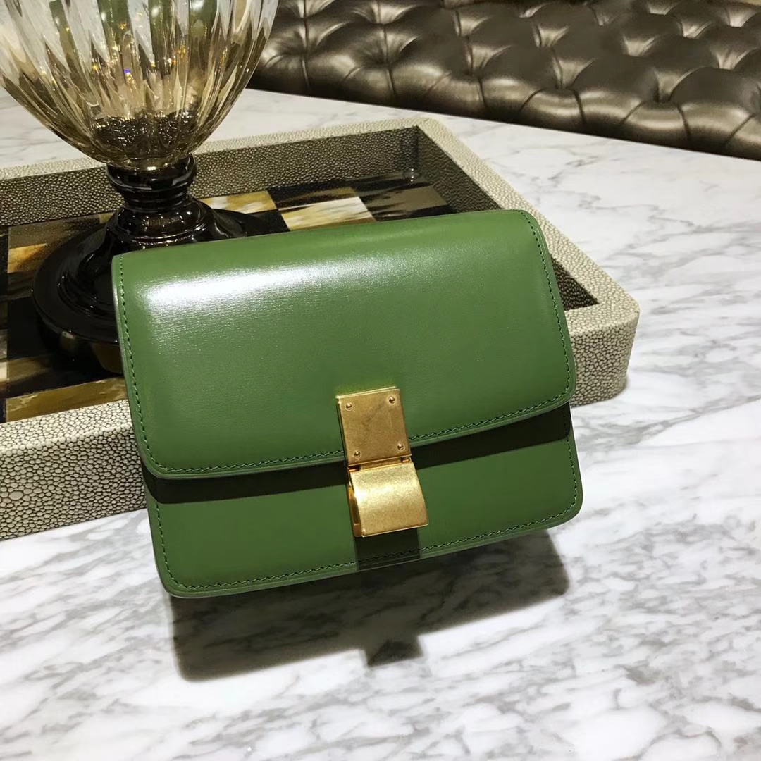 CÉLINE（赛琳）豆腐包 box小号  16cm   抹茶绿