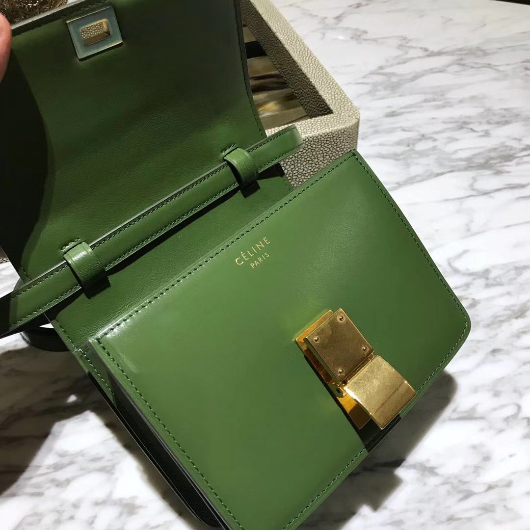 CÉLINE（赛琳）豆腐包 box小号  16cm   抹茶绿