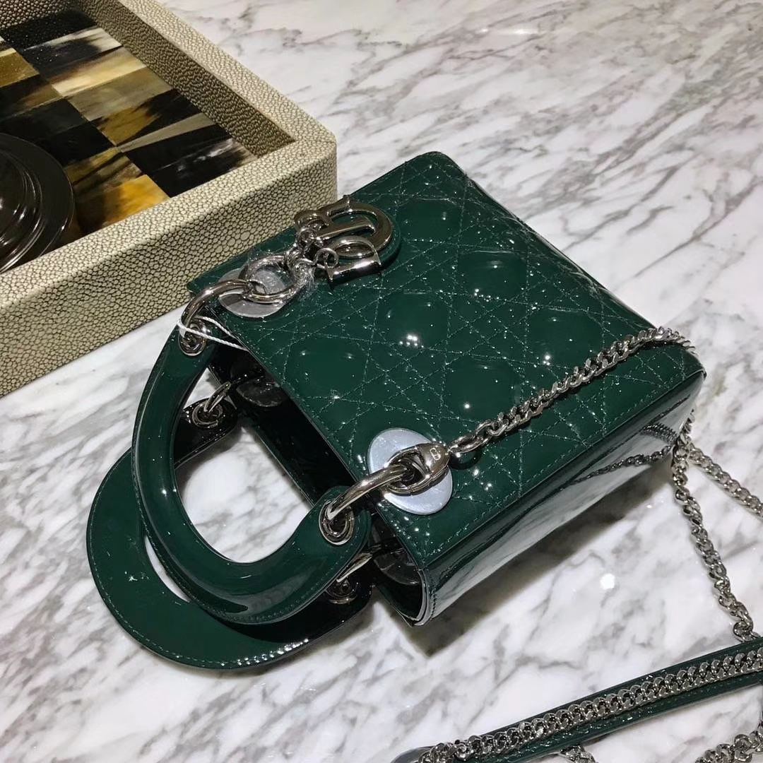 Dior 迪奥 广州厂家直销 包包批发市场 意大利  进口原厂正品皮料  墨绿色