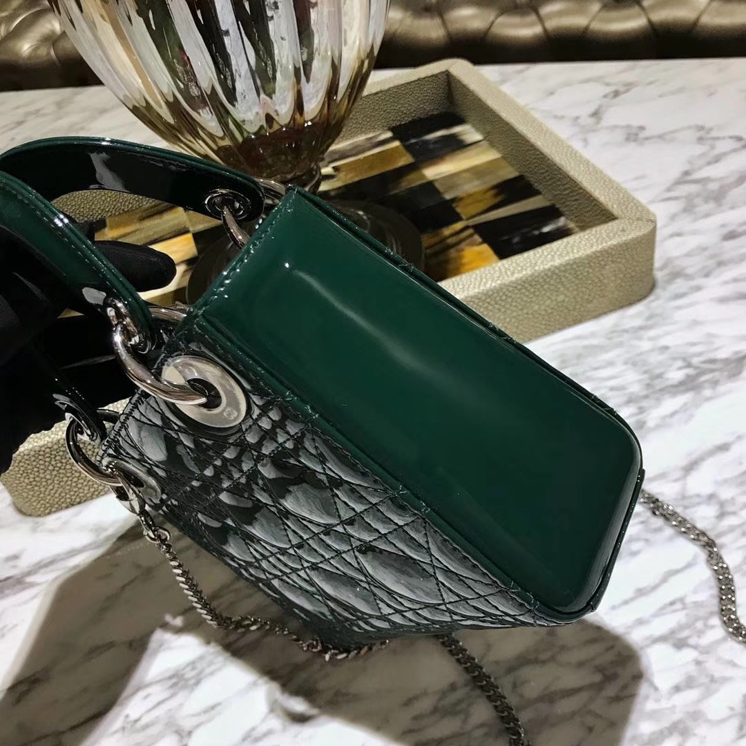 Dior 迪奥 广州厂家直销 包包批发市场 意大利  进口原厂正品皮料  墨绿色