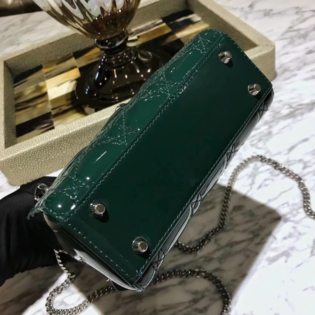 Dior 迪奥 广州厂家直销 包包批发市场 意大利  进口原厂正品皮料  墨绿色