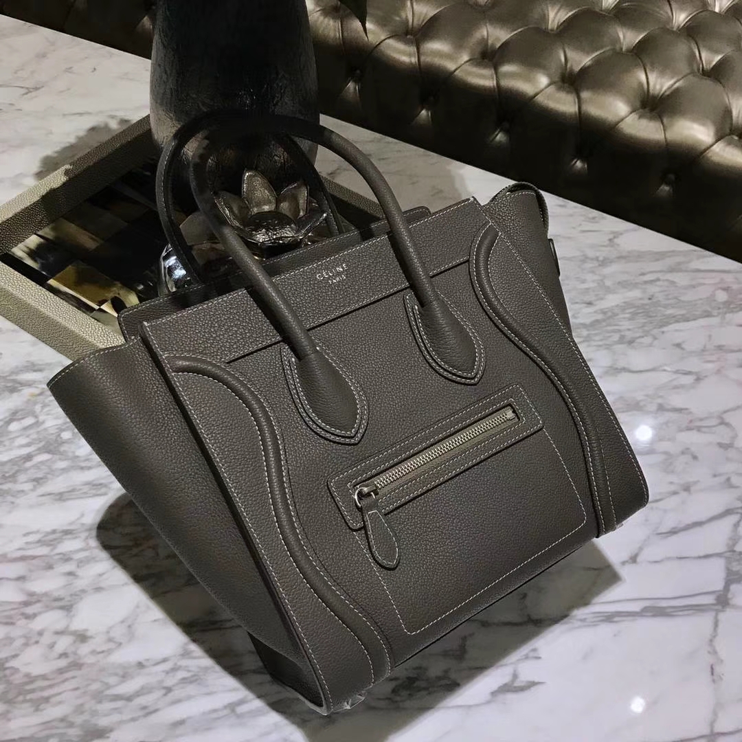 Celine 笑脸包 20cm/26cm 市场最高版本 支持验货 锡器灰