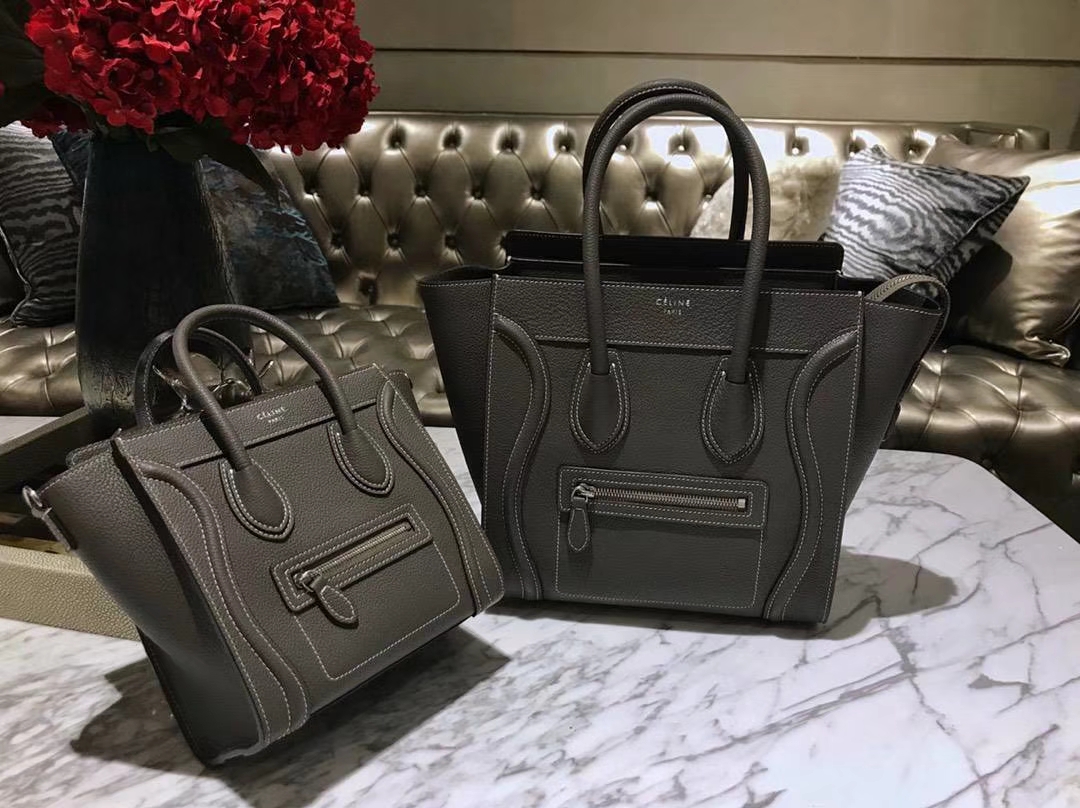 Celine 笑脸包 20cm/26cm 市场最高版本 支持验货 锡器灰