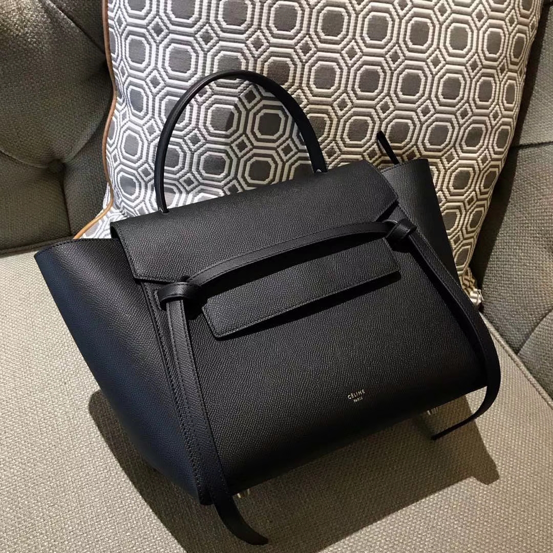 Celine 鲶鱼包 27cm黑色 现货秒发 掌纹皮 进口原厂皮