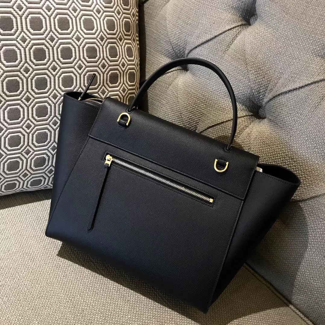 Celine 鲶鱼包 27cm黑色 现货秒发 掌纹皮 进口原厂皮