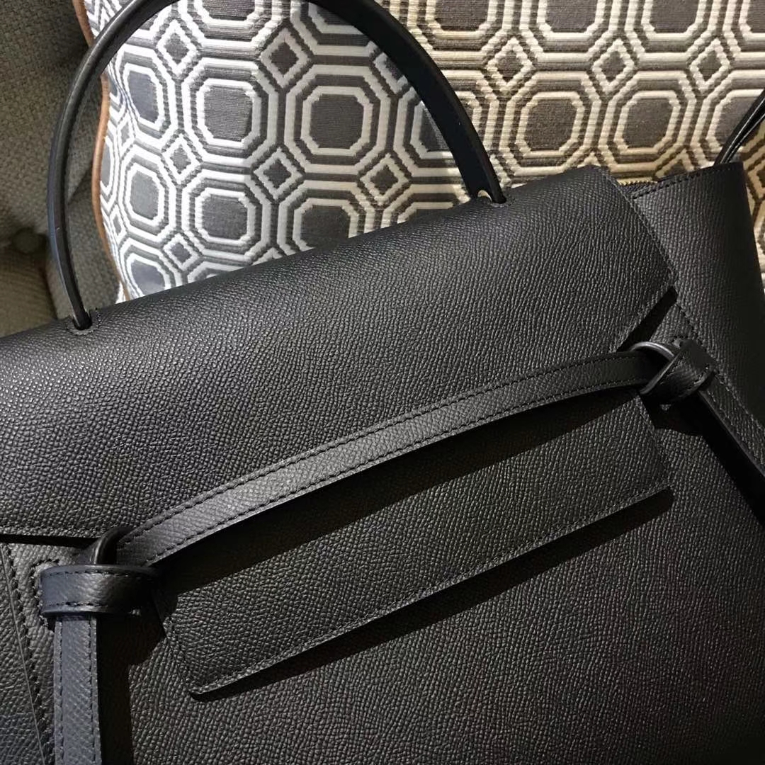 Celine 鲶鱼包 27cm黑色 现货秒发 掌纹皮 进口原厂皮