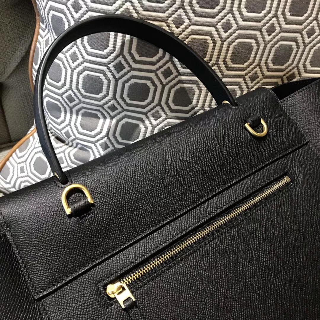 Celine 鲶鱼包 27cm黑色 现货秒发 掌纹皮 进口原厂皮