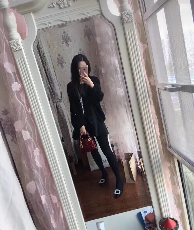 Dior 迪奥 mini 戴妃包 三格 代购品质  金银扣 上身图