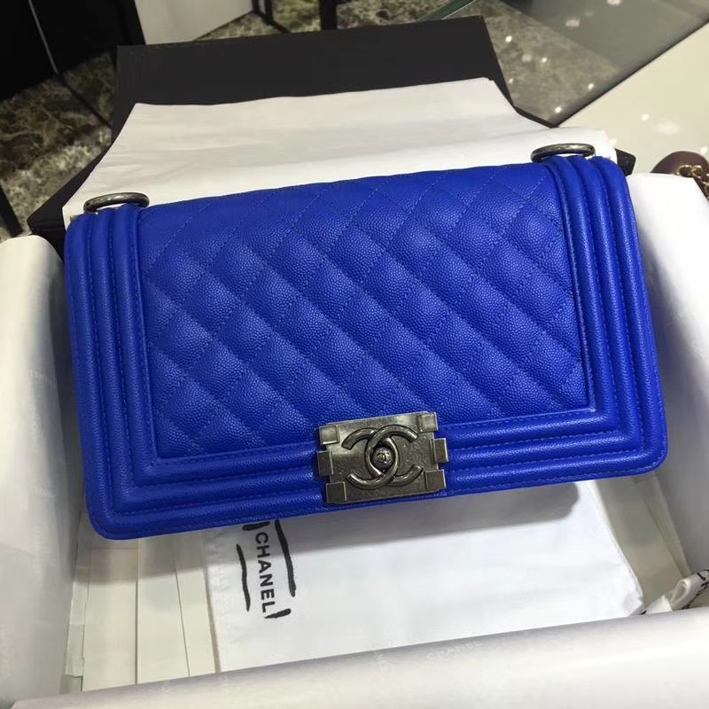 Chanel 香奈儿 Leboy 球纹 电光蓝 25cm 古银 现货