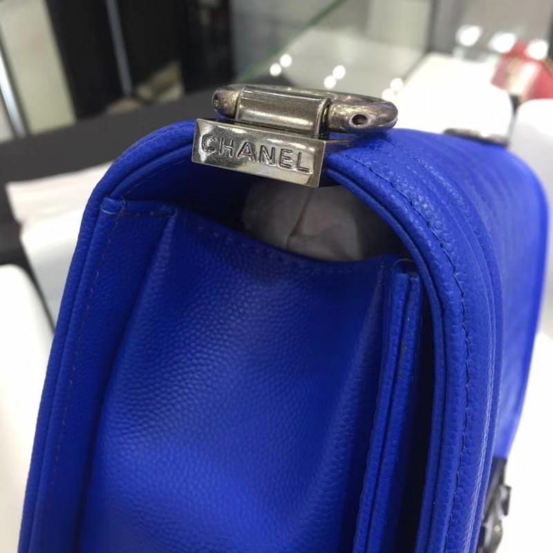 Chanel 香奈儿 Leboy 球纹 电光蓝 25cm 古银 现货