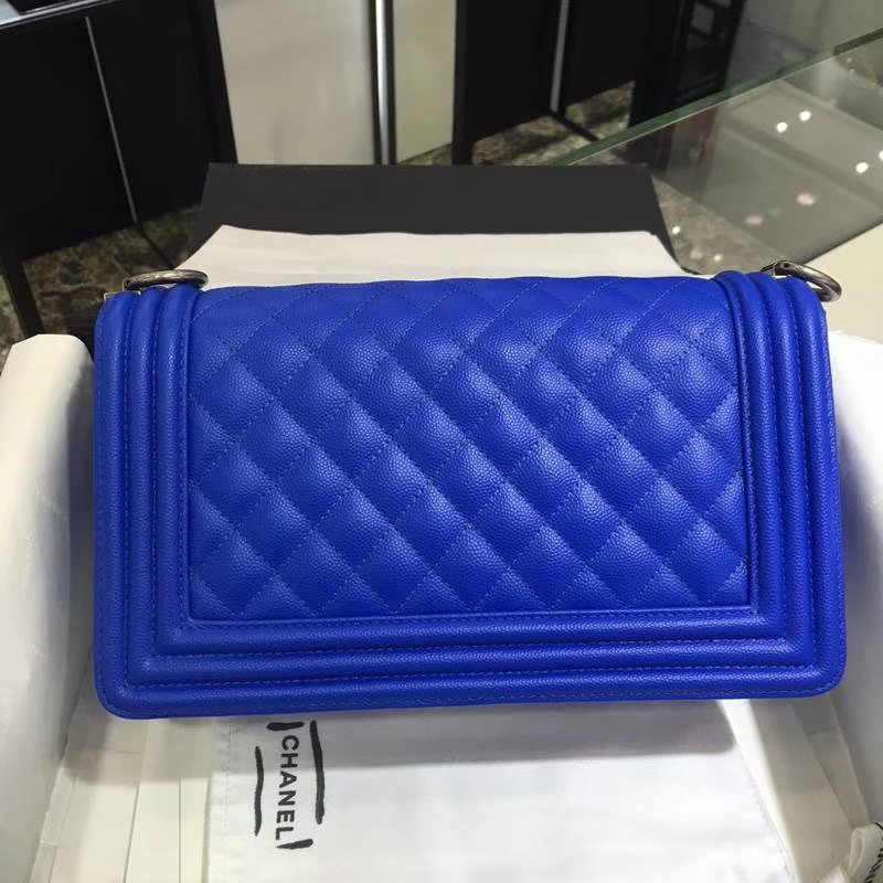 Chanel 香奈儿 Leboy 球纹 电光蓝 25cm 古银 现货