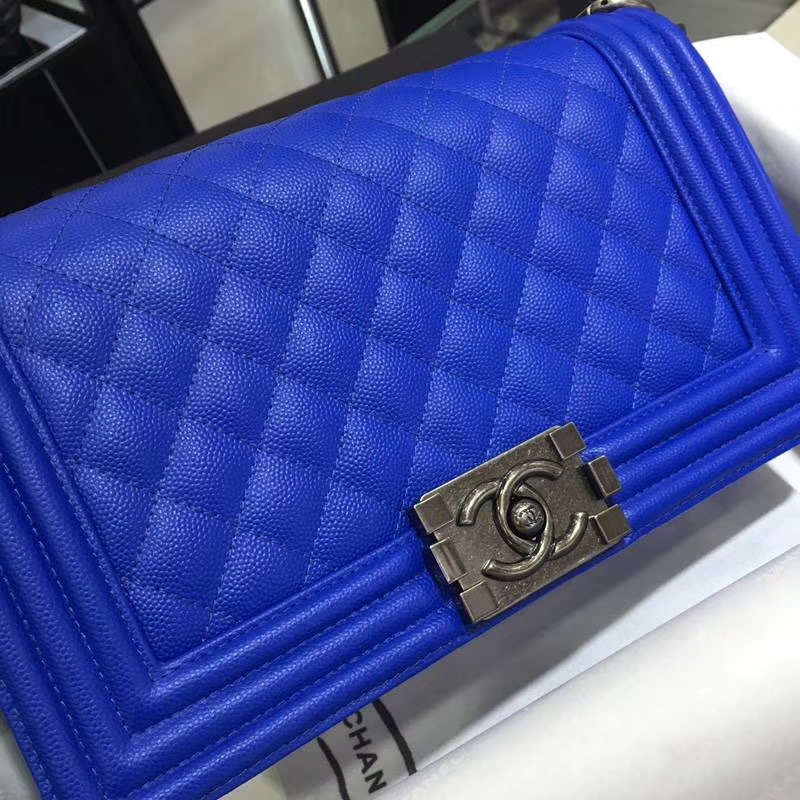 Chanel 香奈儿 Leboy 球纹 电光蓝 25cm 古银 现货
