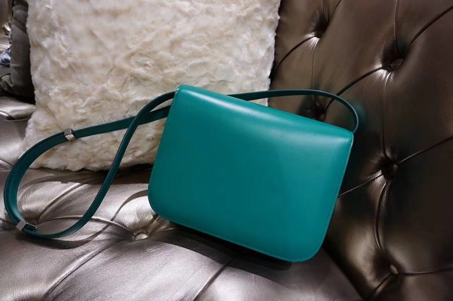 Celine 思琳 Box 豆腐包 贵族气质 box 孔雀绿