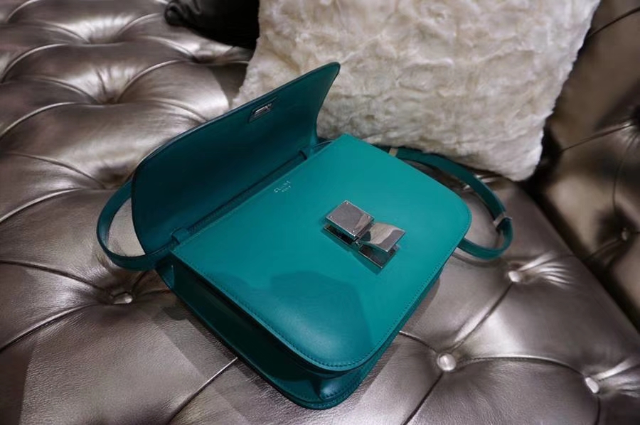 Celine 思琳 Box 豆腐包 贵族气质 box 孔雀绿