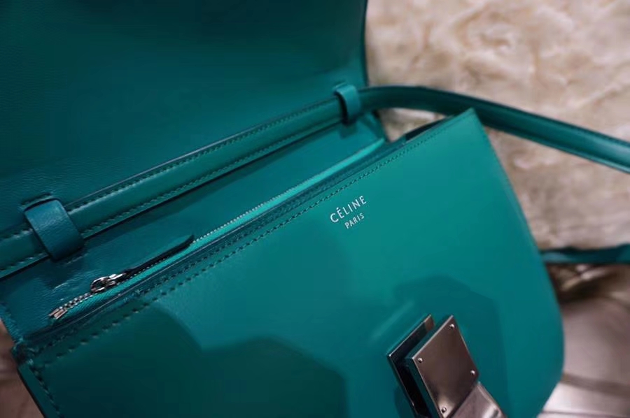 Celine 思琳 Box 豆腐包 贵族气质 box 孔雀绿