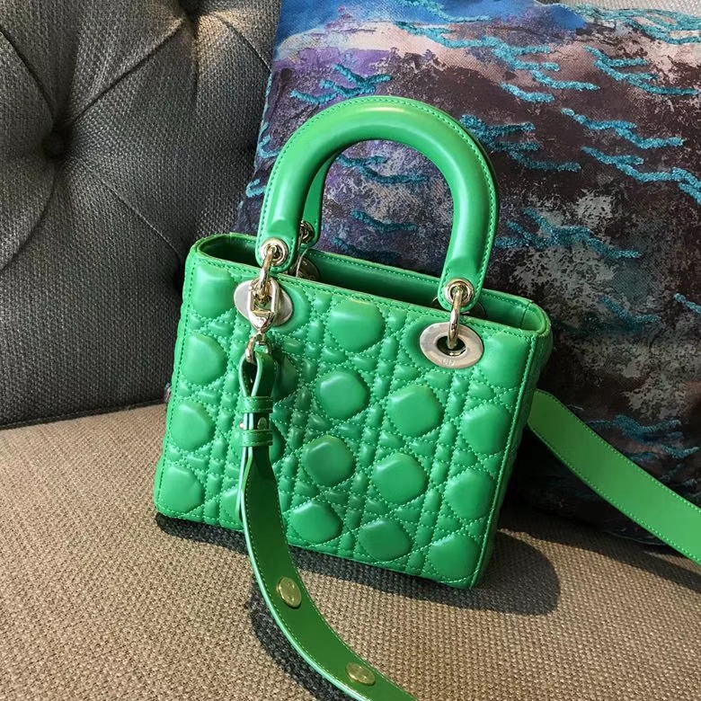 Dior 迪奥 戴妃包 Lady Dior 意大利 原厂皮 双色效果 女包市场