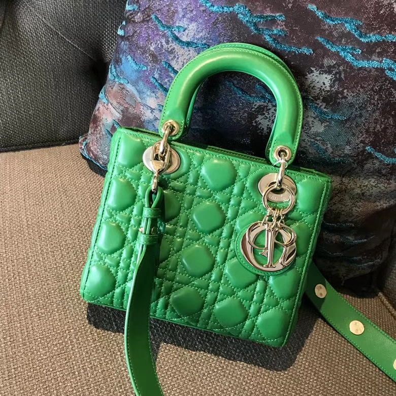 Dior 迪奥 戴妃包 Lady Dior 意大利 原厂皮 双色效果 女包市场