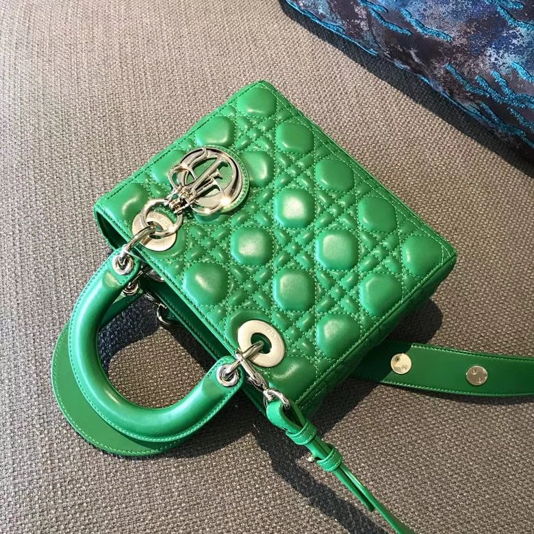 Dior 迪奥 戴妃包 Lady Dior 意大利 原厂皮 双色效果 女包市场