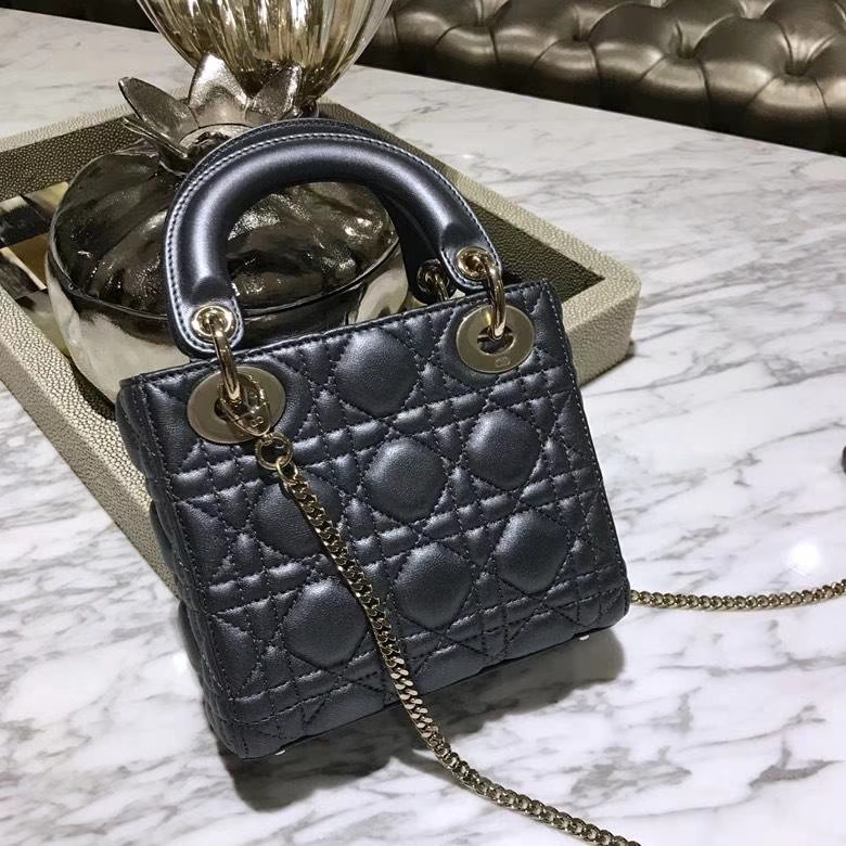 Dior 迪奥 戴妃包 Lady Dior 意大利 进口皮制作  羊皮铅笔芯色戴妃