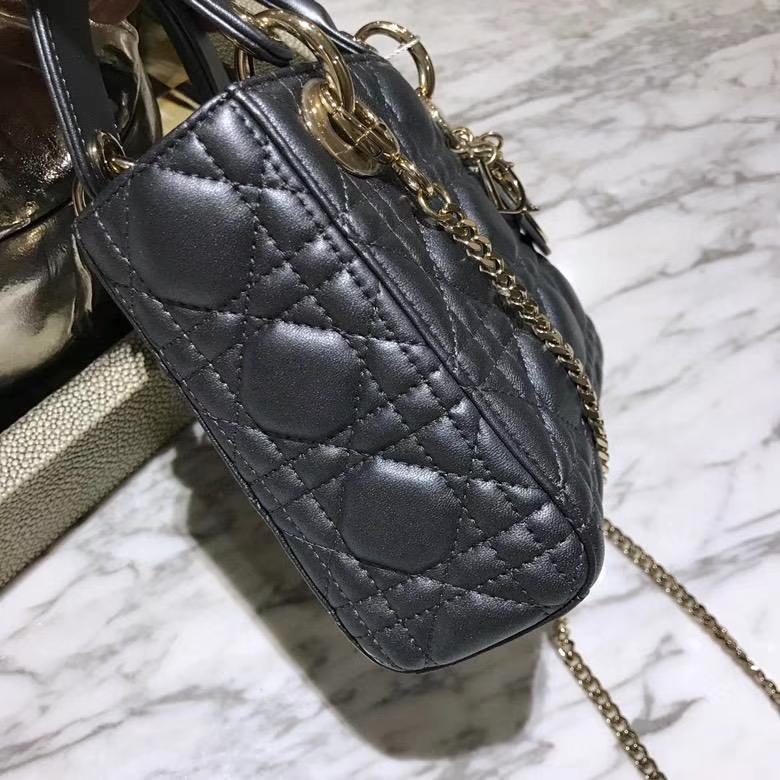 Dior 迪奥 戴妃包 Lady Dior 意大利 进口皮制作  羊皮铅笔芯色戴妃