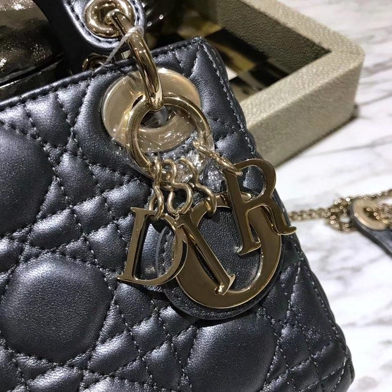 Dior 迪奥 戴妃包 Lady Dior 意大利 进口皮制作  羊皮铅笔芯色戴妃