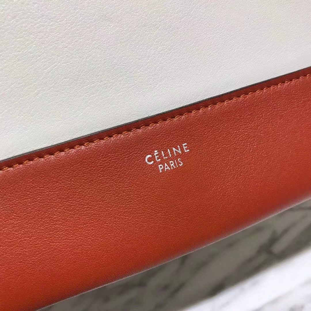Celine 思琳 Frame 焦糖色拼白色 容量大 搭配皮肩带 一件代发 代购品质