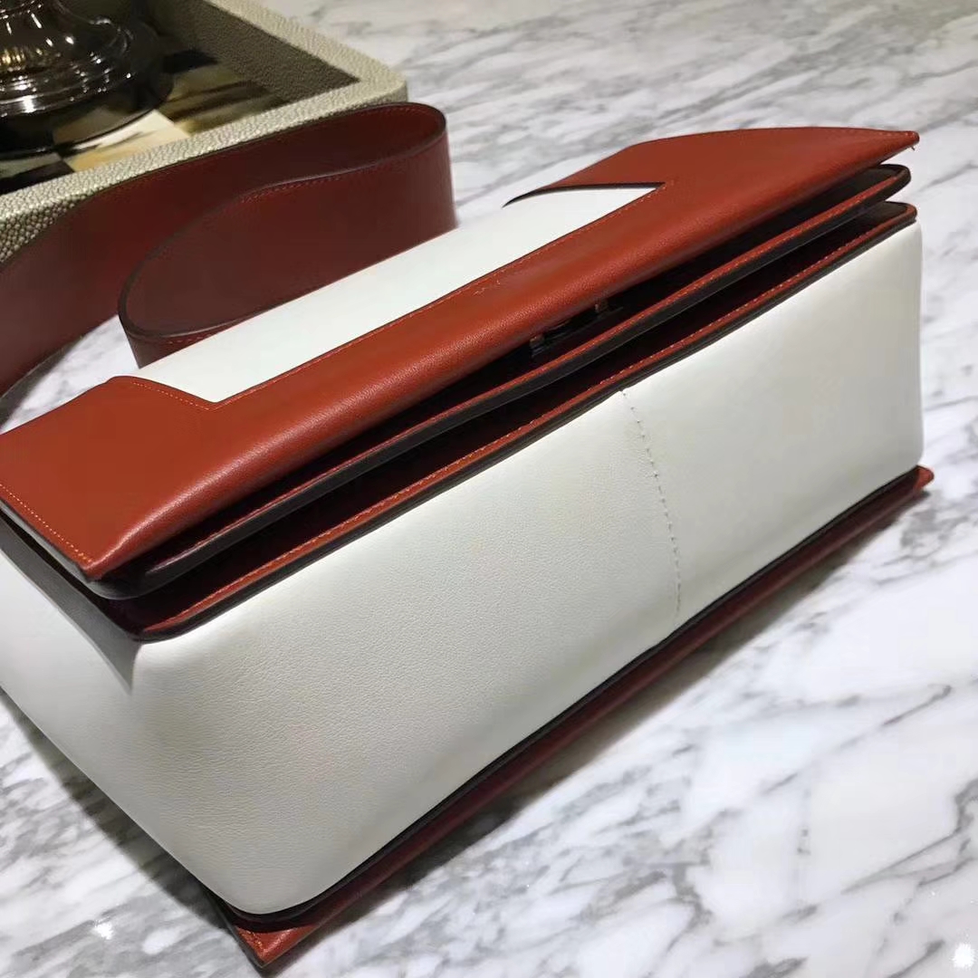 Celine 思琳 Frame 焦糖色拼白色 容量大 搭配皮肩带 一件代发 代购品质