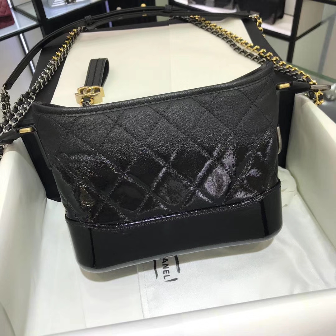 Chanel 香奈儿 Gabrielle 20cm 原厂山羊皮 经典黑