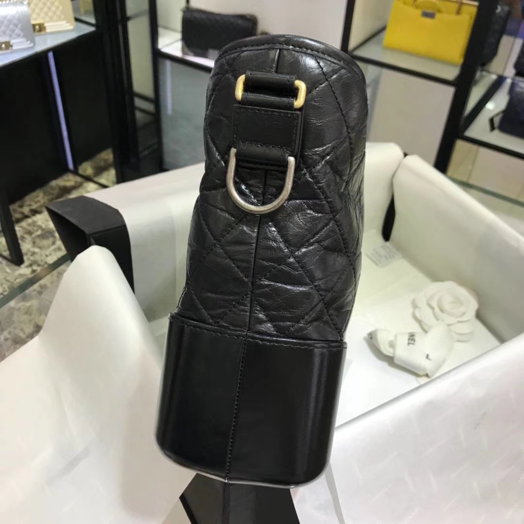 Chanel 香奈儿 Gabrielle 28cm 原厂树膏皮 经典黑色